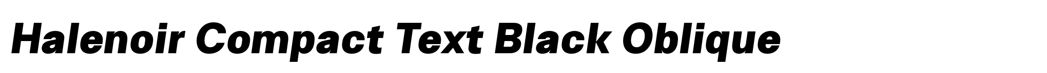 Halenoir Compact Text Black Oblique image